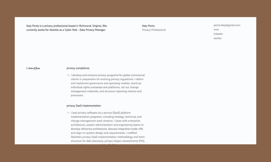 Katy Pentz site wide screenshot